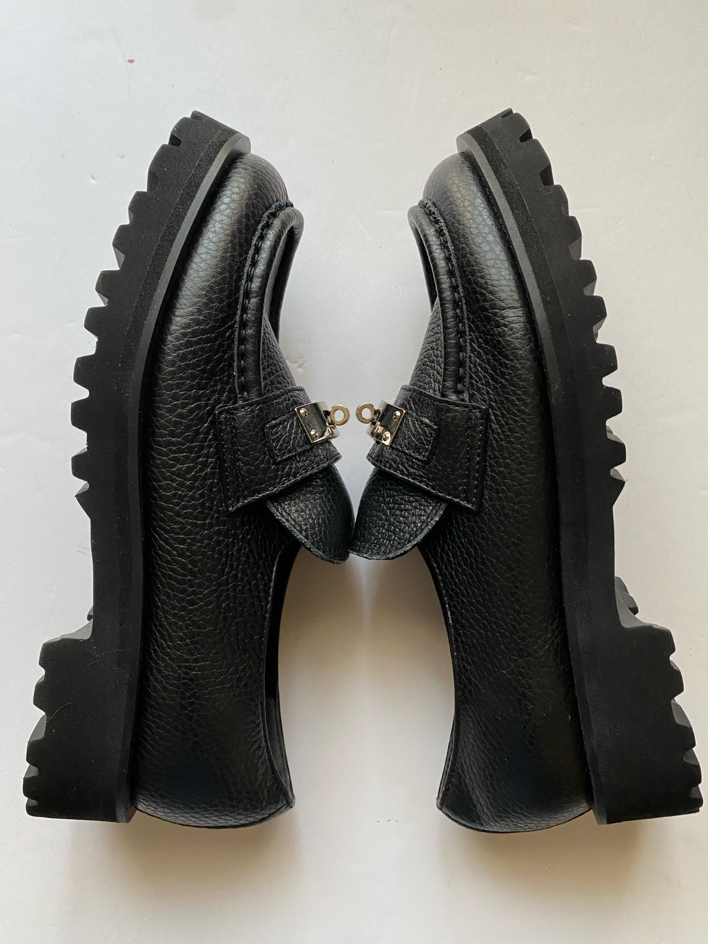 NWOB Japan made Kanematsu Black Leather Loafers size US6 - Picture 4 of 6